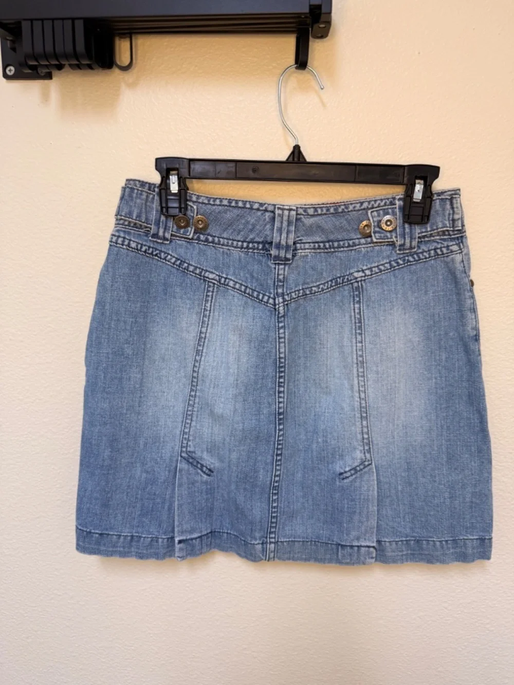 Tommy Hilfiger Denim Mini Skirt Womens Size‎ 8 Blue Jean Cotton Logo Casual Y2K